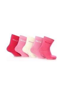 5 пар однотонных детских розовых носков ELLE, розовый