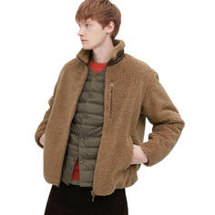 Куртка unisex Uniqlo Windproof Outer Fleece, светло-коричневый