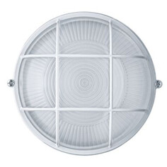 Светильники для бани и сауны влагозащищенные светильник термо 60Вт Е27 IP54 круг с решеткой белый Navigator