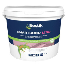 Клей для напольных покрытий и отвердители клей BOSTIK SMARTBOND LINO для бытового линолеума 3кг, арт.50034467
