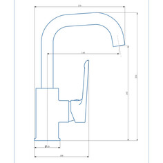 Смесители для раковины смеситель для раковины ESKO Olomouc Black поворотный латунь черный ЕСКО
