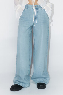 брюки джинсовые женские Джинсы широкие удлиненные с низкой посадкой Befree