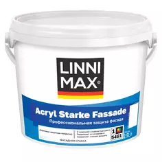 Краска фасадная Linnimax Acryl Starke Fassade моющаяся матовая цвет белый база 1 2.5 л Без бренда