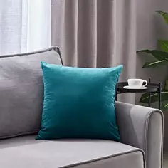 Подушка Inspire Tony 45x45 см цвет темно-бирюзовый Emerald 1