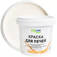 Краска для печей Ecolin матовая цвет белыйe 1.5 кг Ecoline