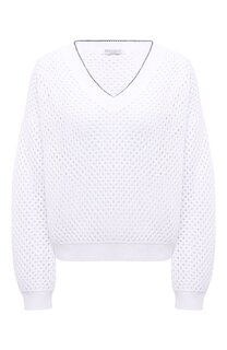 Хлопковый пуловер Brunello Cucinelli