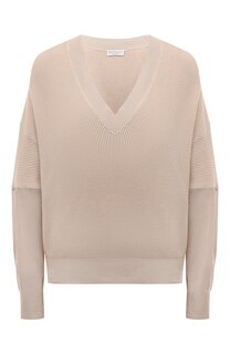 Хлопковый пуловер Brunello Cucinelli