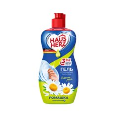 Жидкость для мытья посуды HAUSHERZ Средство для мытья посуды Ромашка + Витамин Е 450.0