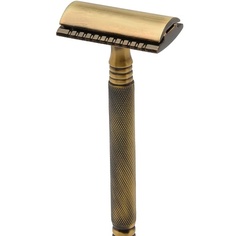 Станок для бритья PEARL SHAVING Т образный станок с закрытым гребнем SS-01 Antique brass 1.0