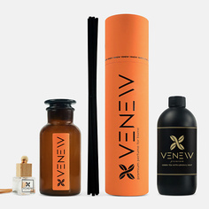 Аромадиффузор VENEW Диффузор ароматизатор для дома парфюм ЗЕЛЁНЫЙ ЧАЙ С ЛИМОНОМ И МЯТОЙ 1.0