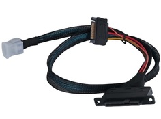 Кабель Procase CBL-SLSAS4-U3-6 для подключения корзин, SFF-8654 (Slimline SAS x4) к U.3, 60cm