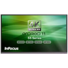 Интерактивная панель InFocus INF9855 98",  3840 x 2160, 60 Hz, инфракрасный тачскрин 20 касаний, яркость 400cd/m2, динамическая контрастность 5000:1,