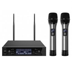 Микрофонная система Axelvox DWS7000HT (HT Bundle) AX-7000H UHF 710-726 MHz, 100 каналов, LCD дисплей, 2хИК порт, 2 ручных микрофона, 2 держателя на ст