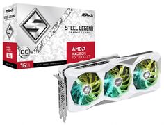 Видеокарта PCI-E ASRock Radeon RX 7800 XT Steel Legend OC (RX7800XT SL 16GO) 16GB GDDR6 256bit 5nm 1295/19500MHz HDMI/3*DP RTL