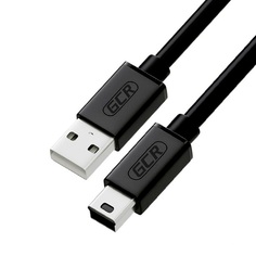 Кабель интерфейсный USB 2.0 GCR AM/mini 5P GCR-UM2M5P-BB2S-1.5m 1,5 м, Premium, двойное экранирование, антифриз, черный