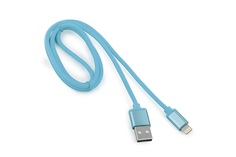 Кабель USB Cablexpert CC-S-APUSB01Bl-1M для Apple, AM/Lightning, серия Silver, длина 1м, синий, блистер