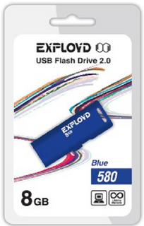 Накопитель USB 2.0 8GB Exployd 580 синий