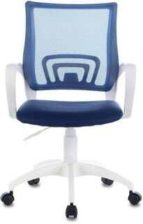 Кресло офисное Бюрократ CH-W695NLT цвет темно-синий TW-05N TW-10N сетка/ткань крестовина пластик белый