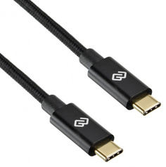 Кабель интерфейсный Digma 1080466 USB Type-C (m)-USB Type-C (m) 1.5м черный