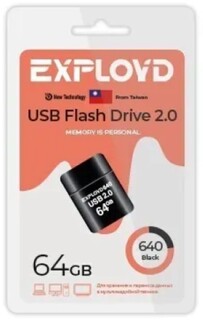 Накопитель USB 2.0 64GB Exployd EX-64GB-640-Black 640, чёрныый