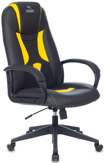 Кресло игровое Бюрократ ZOMBIE 8 YELLOW черный/желтый эко.кожа крестовина пластик