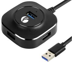 Концентратор VCOM DH307-1M USB 3.0-4*USB 3.0, micro USB 1м