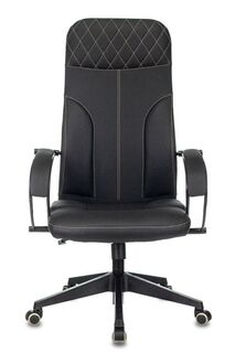 Кресло офисное Бюрократ CH-608/ECO/BLACK руководителя, крестовина пластик, эко.кожа, цвет: черный