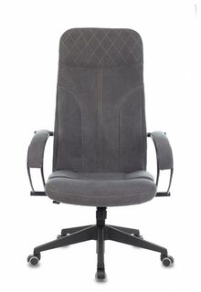 Кресло офисное Бюрократ CH-608/FABRIC-DGREY руководителя, крестовина пластик, вельвет, цвет: темно-серый