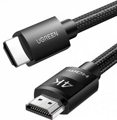 Кабель UGREEN HD119 30999_ 4K HDMI Male / HDMI Male Braided, 1 м, черный