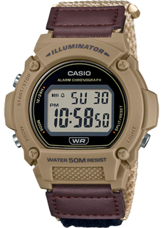 Японские наручные мужские часы Casio W-219HB-5A. Коллекция Digital