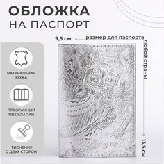 Обложка для паспорта, цвет серебряный NO Brand