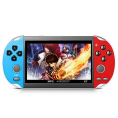 Игровая приставка x7 plus, av кабель, 8 бит, 7000 игр, сине-красная NO Brand