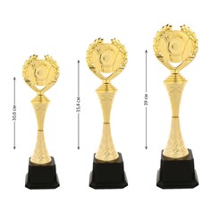 Кубок 178b, наградная фигура, золото, подставка пластик, 35,4 × 10 × 8 см Командор