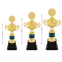 Кубок 176c, наградная фигура, золото, подставка пластик, 30 × 14 × 8,5 см Командор