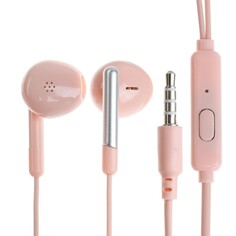 Наушники r-8, проводные, вкладыши, микрофон, 1 м, jack 3.5 мм, розовые NO Brand