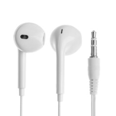 Наушники u19, проводные, вкладыши, 1 м, jack 3.5 мм, белые NO Brand
