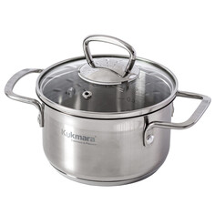 Кастрюля 1,0л стеклянная крышка Kukmara