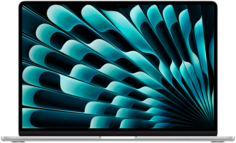 Ноутбук Apple MacBook Air 15" (M2, 8C CPU/10C GPU, 2023), 16 ГБ, 512 ГБ SSD, серебристый