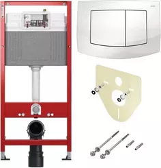 Монтажный элемент для подвесного унитаза + смывная клавиша Tece TECEambia белый K440200