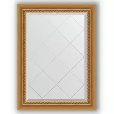 Зеркало 63x86 см состаренное золото с плетением Evoform Exclusive-G BY 4088