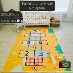 Ковры TESCON Безворсовый войлочный детский коврик "Классики-Лисы" 150*200 см