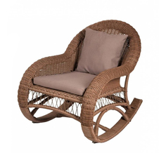 Кресло-качалка CHELSEA коричневое Aiko