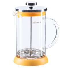 Френч-пресс 0.6 л, нержавеющая сталь, Werner, Allegro, желтый, 51461