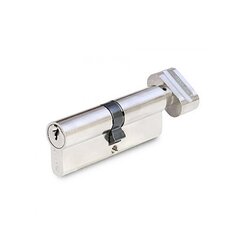 Личинка замка двери Apecs, SC-80-Z-C-Ni /SC-80-C-Ni, 2940, 80 мм, с заверткой, никель, 40/40