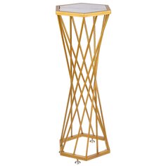 Подставка для цветов Flower Stand, напольная, металл, 30х35х90 см, белый/золото, Y4-7080