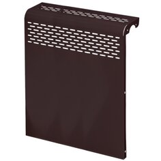 Экран для радиатора металл, 490х600 мм, 4 секции, прямоугольный, коричневый, Viento, Люкс Виенто