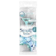 Станок для бритья Gillette, Simply Venus2, для женщин, 2 лезвия, 2 шт, одноразовые