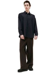 Шерстяная рубашка с накладными карманами Marni