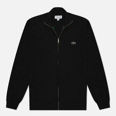 Мужской свитер Lacoste Stand-Up Collar Organic Cotton Zippered, цвет чёрный