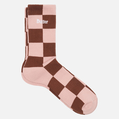 Носки Butter Goods Checkered, цвет розовый